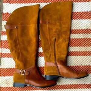 Naturalizer Wide Calf Riding Boot in Camel, Size 8 W US. Like new condition.